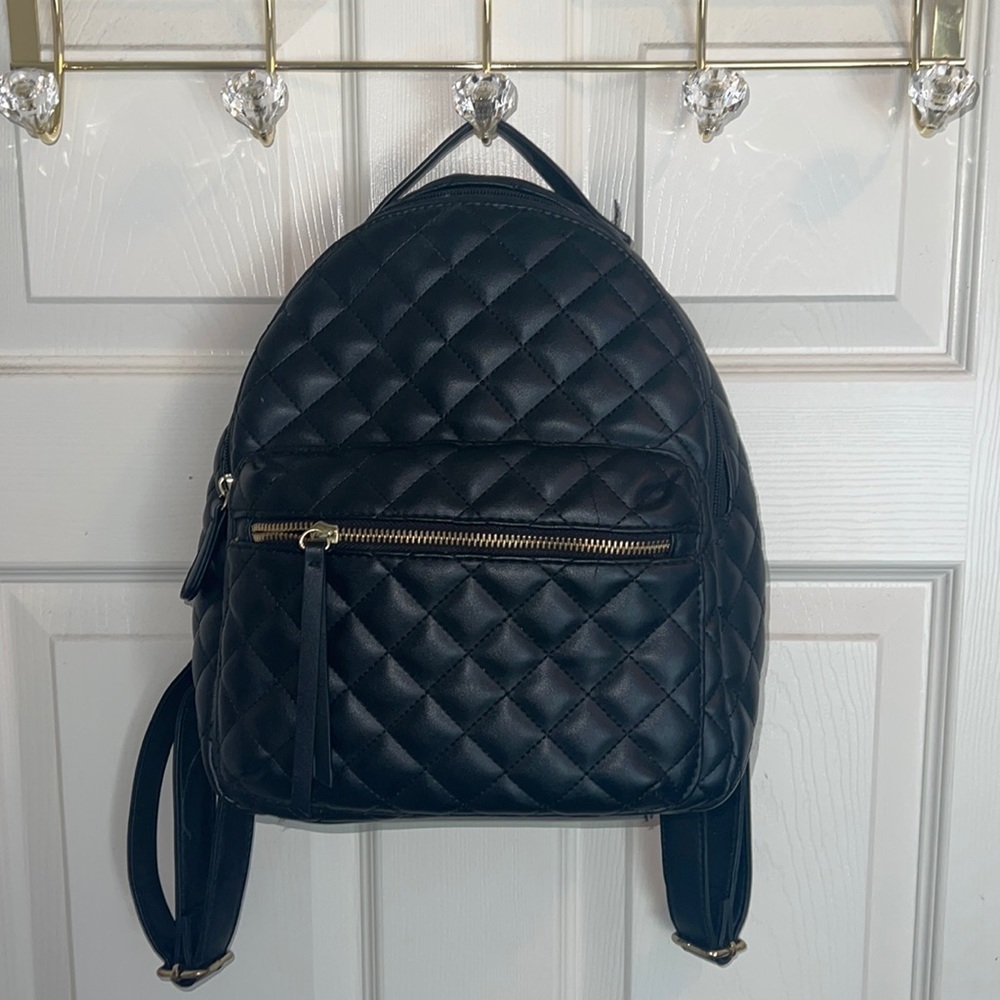 Black leather mini bag
